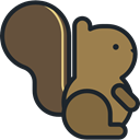Animal, zoo, Animals, squirrel, Wild Life, Animal Kingdom DarkOliveGreen icon