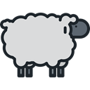 Sheep, Animals, mammal, wildlife, Animal Kingdom Gainsboro icon