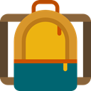 travel, Backpack, luggage, baggage, Bags Goldenrod icon
