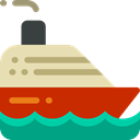 Boat, transport, ship, Cruise, Yacht, Ships Firebrick icon
