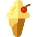 food, Dessert, sweet, summer, Ice cream, Summertime Black icon
