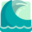 waves, ocean, wave, Beach, summer, water, nature, sea LightSeaGreen icon