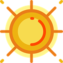 sun, weather, nature, Sunny, warm, summer, meteorology, Summertime Goldenrod icon