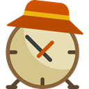 Clock, time, watch, tool, square, vacations, Tools And Utensils Chocolate icon