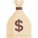 Business, Money, Dollar Symbol, Business And Finance, Currency, Bank, banking, money bag Wheat icon