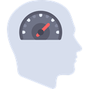 head, speedometer, Brain, mind, productivity, Seo And Web, people Gainsboro icon