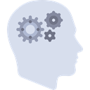 people, head, Seo And Web, Brain, mind, productivity, Cogwheels Gainsboro icon