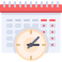 Time And Date, interface, Administration, Organization, Calendars, Calendar, time, date, Schedule AliceBlue icon