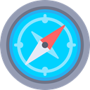 Cardinal Points, Maps And Location, Direction, Tools And Utensils, compass, Orientation, location DeepSkyBlue icon