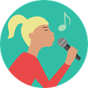 music, Concert, Music And Multimedia, people, woman, Girl, singer LightSeaGreen icon