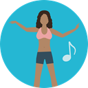 dancer, Music And Multimedia, woman, Girl, musical, music, people LightSeaGreen icon