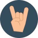 festival, Hand, Hand Gesture, Heavy Metal, Rock And Roll, Gesture, Concert, Gestures, Music And Multimedia, Hands And Gestures DarkSlateGray icon