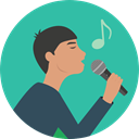 music, Man, people, singer, Concert, Music And Multimedia LightSeaGreen icon