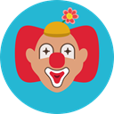 user, Avatar, job, Clown, Circus, carnival, Costume, profession, Fairground, Professions And Jobs LightSeaGreen icon