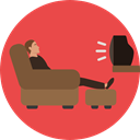 Tv, television, entertainment, livingroom Tomato icon