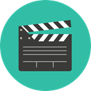 entertainment, cinema, film, movie, Clapboard, Clapperboard, clapper LightSeaGreen icon
