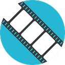 cinema, film, movie, interface, technology, electronics, film reel, video player, filming LightSeaGreen icon