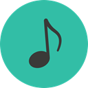 music, interface, music player, song, musical note, Quaver, Music And Multimedia LightSeaGreen icon