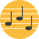 Quaver, Music And Multimedia, music, interface, music player, song, musical note SandyBrown icon