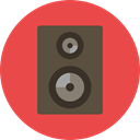 music, sound, speaker, medical, Audio, loudspeaker, speakers, subwoofer, woofer, Music And Multimedia Tomato icon
