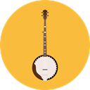 music, Folk, musical instrument, Orchestra, String Instrument, Banjo, Music And Multimedia SandyBrown icon