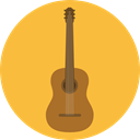 music, guitar, flamenco, Folk, musical instrument, Spanish Guitar, Orchestra, Acoustic Guitar, String Instrument, Music And Multimedia SandyBrown icon