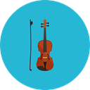 music, Violin, Music And Multimedia, musical instrument, Orchestra, String Instrument LightSeaGreen icon