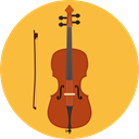 Music And Multimedia, musical instrument, Orchestra, String Instrument, music, Violin SandyBrown icon