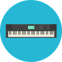 Keyboard, music, piano, electronic, organ, musical instrument, synthesizer, Music And Multimedia LightSeaGreen icon