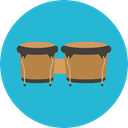 Orchestra, Music And Multimedia, Bongos, music, musical instrument, Percussion Instrument LightSeaGreen icon