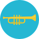 musical instrument, Wind Instrument, Orchestra, Music And Multimedia, music, jazz, Trumpet LightSeaGreen icon