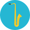 sax, Wind Instrument, Music And Multimedia, jazz, saxophone, musical instrument, music LightSeaGreen icon