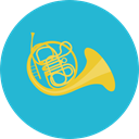 Orchestra, French Horn, Music And Multimedia, music, Music Instrument, Wind Instrument LightSeaGreen icon
