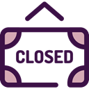 sign, store, Closed, commerce, Shop, signs, Signaling MidnightBlue icon