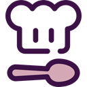 Food And Restaurant, spoon, kitchen, Chef, Cooking MidnightBlue icon