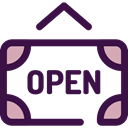 open, sign, Business, signal, Shop, Signaling MidnightBlue icon