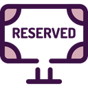 sign, Restaurant, reserved, Signaling MidnightBlue icon