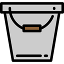 Bucket, utensil, gardening, pail, Tools And Utensils, Farming And Gardening LightGray icon