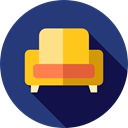 Furniture And Household, stand, furniture, decoration, Armchair MidnightBlue icon