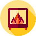 winter, warm, fireplace, Chimney, living room, Furniture And Household Khaki icon
