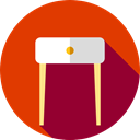 stand, furniture, decoration, Furniture And Household OrangeRed icon