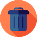 Trash, interface, Basket, Bin, Garbage, Can, Tools And Utensils, Furniture And Household Coral icon