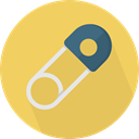 miscellaneous, Attach, Attachment, Tools And Utensils, Safety Pin SandyBrown icon