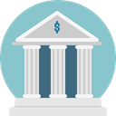 Business, Finance, Money, Architecture And City, Business And Finance, Building, Bank, savings, banking SkyBlue icon