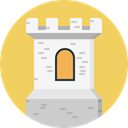 Monument, Fantasy, medieval, Monuments, Castle, fortress, Construction, buildings SandyBrown icon