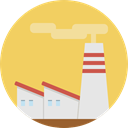 industry, landscape, buildings, Factory, Industrial, pollution, Contamination SandyBrown icon
