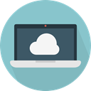 Cloud computing, file storage, Cloud storage, Data Storage, Laptop, Multimedia, Computer, technology SkyBlue icon