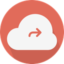 Cloudy, sky, Cloud computing, Computer, Cloud, weather IndianRed icon