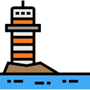 Orientation, Lighthouse, tower, Guide, buildings, Architecture And City Black icon