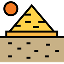 sun, nature, landscape, pyramid, Desert, Monuments Tan icon